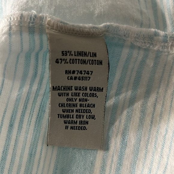 Bob Timberlake Men’s XL Button Down Blue & White Short Sleeve Collared Shirt - Picture 6 of 10